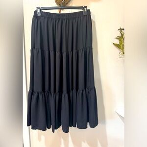 Made Especially For You By The Palm Tree Black Maxi peasant Boho Chic skirt